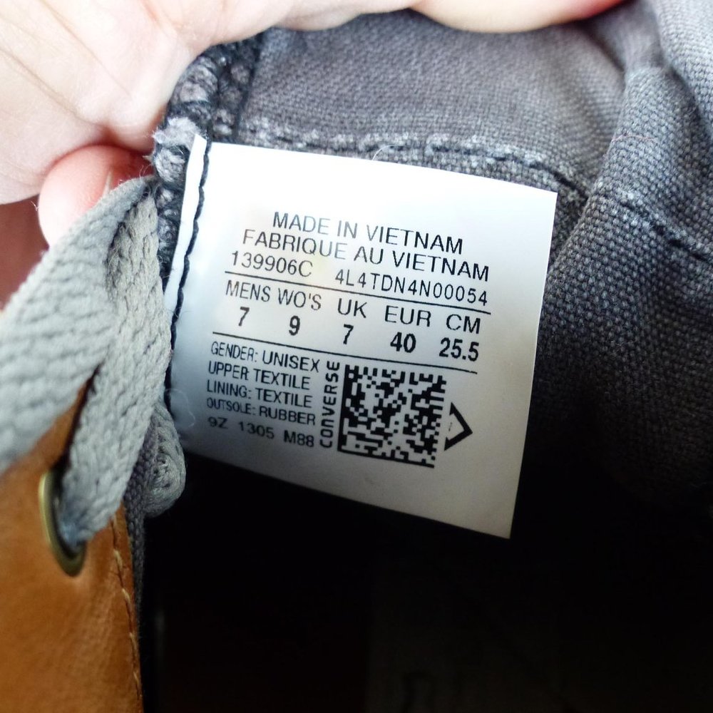 Converse Premium Post Hi Top Sneakers Women 9 Denim Blue Gray Stripes 139906C - Picture 14 of 15